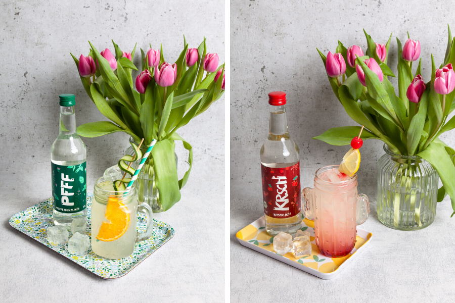 PFFF, Pfefferminzlikör, KRSCH, Kirschlikör, Longdrinks, Lemon Tree, SommerPFFFrische