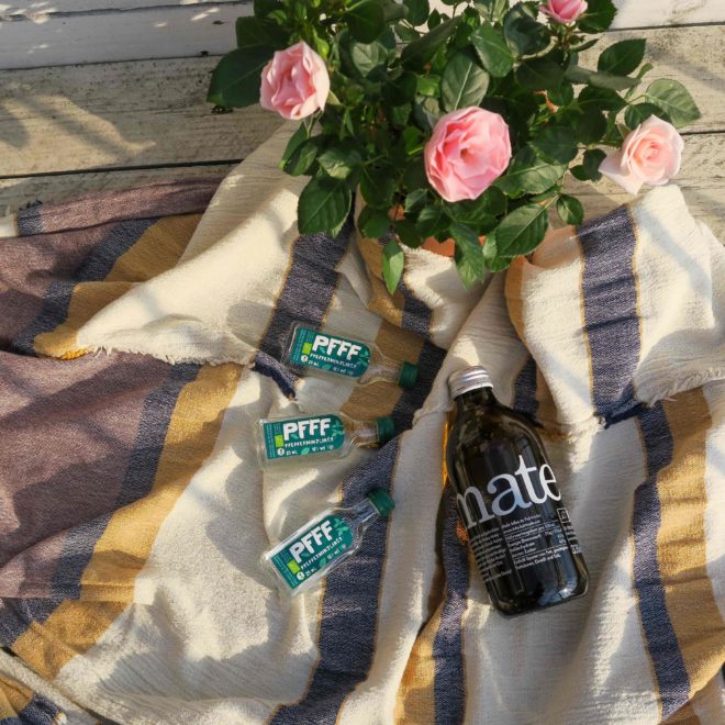 PFFF, Bio, Pfefferminzlikör, Mate, ChariTea, Drink, Logdrink